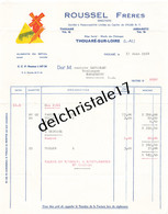 44 0264 THOUARÉ-sur-LOIRE LOIRE-INF 1964 Aliments Du Bétail ROUSSEL Frères Minotiers Moulin Des Chalonges à DAVODEAU - 1950 - ...