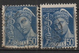 2 Timbres N° 414 A,Type MERCURE , 2 Tailles Differentes - Oblitérés