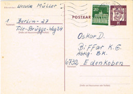 L-ALL-382 - ALLEMAGNE BERLIN Entier Postal 8 Pf Gutenberg Obl. Berlin - Postcards - Used