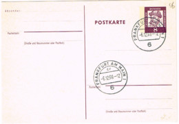 L-ALL-384 - ALLEMAGNE BERLIN Entier Postal 8 Pf Gutenberg Obl. Francfort - Postcards - Used