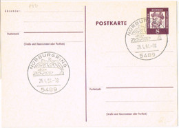 L-ALL-385 - ALLEMAGNE BERLIN Entier Postal 8 Pf Gutenberg Obl. Nürburgring Circuit Automobile - Postkaarten - Gebruikt