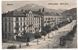 Luzern Hotel Jura Nota, No Postcard, Strassenbahn Tram Tramway Travia - VD Vaud
