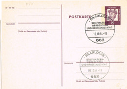 L-ALL-386 - ALLEMAGNE BERLIN Entier Postal 8 Pf Gutenberg Obl. Saarlouis Bourse Philatélique - Postkaarten - Gebruikt