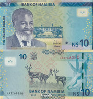 Namibia - Südwestafrika Pick-Nr: 16 Bankfrisch 2015 10 Namibia Dollars - Namibië