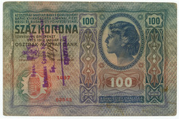 Yugoslavia, Serbia - 100 Kronen (KRAGUJEVAC) OVERPRINT/SEAL (YS236) - Yougoslavie