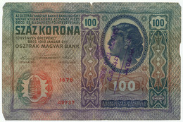 Yugoslavia, Serbia - 100 Kronen (JAGODINA) OVERPRINT/SEAL (YS237) - Yugoslavia