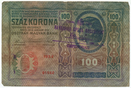 Yugoslavia, Serbia - 100 Kronen (OBRENOVAC) OVERPRINT/SEAL (YS238) - Yugoslavia