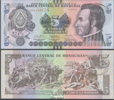 Honduras Pick-Nr: 98b Bankfrisch 2014 5 Lempiras - Honduras