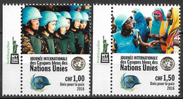 2016 UNO Genf  Mi. 954-5 **MNH  Internationaler Tag Der Friedenstruppen Der Vereinten Nationen. - Nuovi