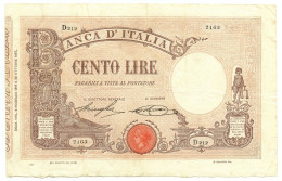 100 LIRE BARBETTI GRANDE B MATRICE LATERALE TESTINA DECRETO 03/02/1918 BB/BB+ - Regno D'Italia – Other