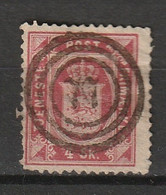 Danmark 1871 Dienst, Service, 4 Sk  Zahnung K 14:13,5 Mi. #2A, Gestempeld - Dienstzegels