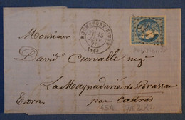 H24 FRANCE BELLE LETTRE 1871 ROCHEFORT POUR LE TARN + BORDEAUX N 45A + AFFRANCHISSEMENT PLAISANT - 1870 Uitgave Van Bordeaux