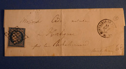 R1 FRANCE BELLE LETTRE 1850 MONTAUBAN POUR  LA ROCHEBERNARD+ N 4 + AFFRANCHISSEMENT INTERESSANT - 1849-1850 Cérès