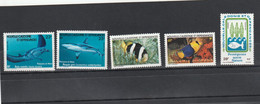 Nouvelle Calédonie Yvert  443 Et 444 + 452 +  PA 236 Et 237  **  - Faune Marine Poissons Requin - Zonder Classificatie