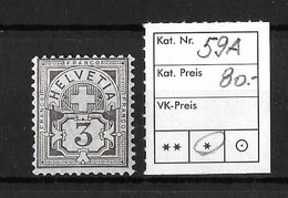 1894 - 1899  ZIFFERMUSTER → SBK-59A* Faserpapier Form A - Neufs