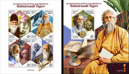 Niger 2021, R. Tagore, Gandhi, 4val In BF +BF - Hindoeïsme