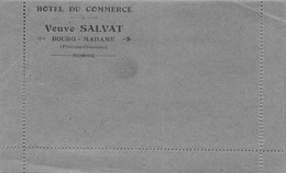 CPA 66 BOURG MADAME DEPLIANT DOUBLE DE L'HOTEL DU COMMERCE VEUVE SALVAT (format Cpa) - Other & Unclassified