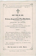 STEKENE - Petrus VAN GOETHEM - Echtg. Angelina DE WITTE  +1870 - Devotieprenten