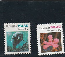 Palau Yvert Série 55 Et 56  ** -  Faune Marine  Dugong éponge - Palau