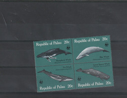 Palau Yvert Série 15 à 18  ** - Faune Marine Baleine - Palau