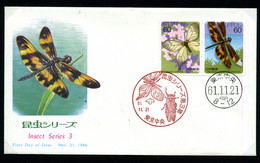 Japan Insects Serie 3 1986 - FDC