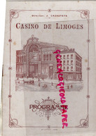 87- LIMOGES- PROGRAMME CASINO -CAZAUTETS--HENRY MONTIGNY-1924-LES POULES EN FOLIE-BIERES GRASSER-LAPLAGNE - Programma's