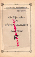 87- ST SAINT HILAIRE BONNEVAL-LIMOGES- CHANSON LO CHANSOU DO SAINT HALARIS-CAMILLE PEYRAT-LIMOUSINADES-1948-FROU FROU - Partitions Musicales Anciennes