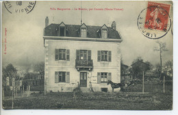 CPA 87 COUZEIX Le Montin Par Couzeix Villa Marguerite Maison Bourgeoise Attelage Jardin Peu Commune 1908 - Andere Gemeenten