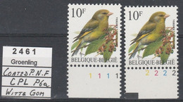 Buzin 2461  Avec No De Planche 1&2 / Met Paatnr 1&2  ** - 1985-.. Birds (Buzin)