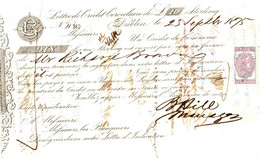 LETTRE DE CREDIT CIRCULAIRE DE 10 L STERLING . DUBLIN . 1875 - Cheques & Traveler's Cheques