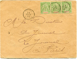 REUNION LETTRE DEPART REUNION 28 FEVR 03 ST-PIERRE POUR LA FRANCE - Covers & Documents