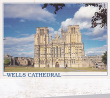 West Front, Wells Cathedral - Unused Postcard - Somerset - J Arthur Dixon - Wells