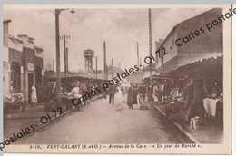 CPSM [93] Seine Saint Denis > Tremblay En France - Vert-Galant - Avenue De La Gare - Un Jour De Marché - Animée - Rare - Tremblay En France