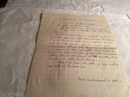 Lettre Manuscrite Marrakech De Votre Domestique Fatima 1959 - Manuscripts