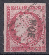 COLONIES GENERALES : CERES 80c ROSE N° 21 TB OBLITERATION MQE MARTINIQUE - COTE 400 € - Cérès