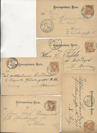 AUTRICHE - LOT DE 10 ENTIERS POSTAUX  ANNEE 1889 - OBLITERATIONS DIVERSES- - Autres & Non Classés