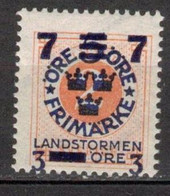 SWEDEN SUEDE SCHWEDEN  1918 MI 115 FACIT 126 MNH (**) - Neufs
