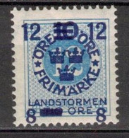 SWEDEN SUEDE SCHWEDEN  1918 MI 120  FACIT 131 MNH (**) LANDSTORMEN LANDSTURM - Neufs