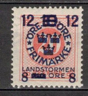 SWEDEN SUEDE SCHWEDEN  1918 MI 121  FACIT 134 MNH (**) LANDSTORMEN LANDSTURM - Neufs