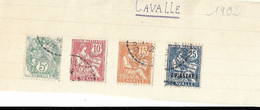 Timbres Cavalle De 1902 Sur Fragment - Oblitérés