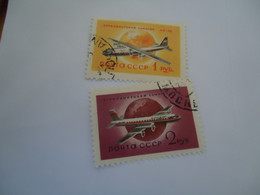 RUSSIA  USED   STAMPS  2   AIRPLANES - Otros & Sin Clasificación