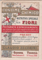 Pubblicità  Concime Chimico " Claudio  Zecchini " ,GE E VE  -  Formato  Cm.  8,6 X 12,1 - B. Bloemplanten & Bloemen