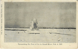 PC US, MI, GRAND RAPIDS, DYNAMITING SIX FEET OF ICE, Vintage Postcard (b32102) - Grand Rapids