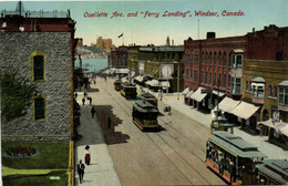 PC CANADA, WINDSOR, OULETTE AVE. AND FERRY LANDING, Vintage Postcard (b29613) - Windsor