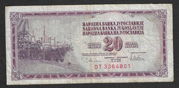 Jugoslavia - Banconota Circolata Da 20 Dinari P-88a - 1978 #19 - Yougoslavie