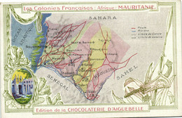 PC MAURITANIA, COLONIES FRANCAISES, MAP, Vintage Postcard (b31337) - Mauritanie