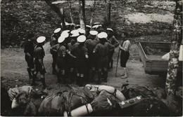 PC SCOUTING, ARRIVAL TO THE CAMP, Vintage REAL PHOTO Postcard (b28320) - Scoutisme