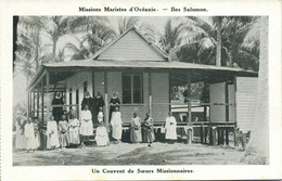 PC ILES SALOMON, UN COUVENT DE SCEURS, Vintage Postcard (b31451) - Solomon Islands