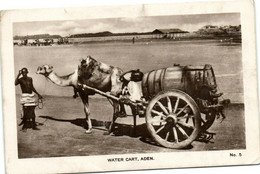 PC YEMEN, ADEN, WATER CART, Vintage Postcard (b30285) - Yémen