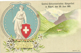 PC SWITZERLAND, CENTRAL SCHWEIZERISCHES SANNGERFEST, Vintage Postcard (b29517) - Risch-Rotkreuz